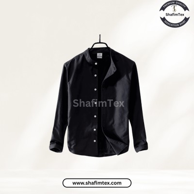 Ban Coller Long Sleeve Shirt for Men (black)
