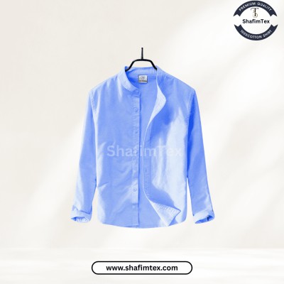 Ban Coller Long Sleeve Shirt for Men (sky)