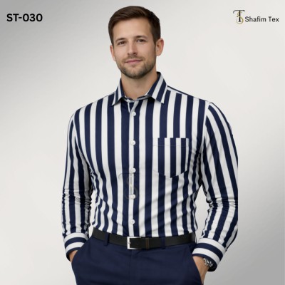 Single Pocket Formal Shirt (Navy Blue)