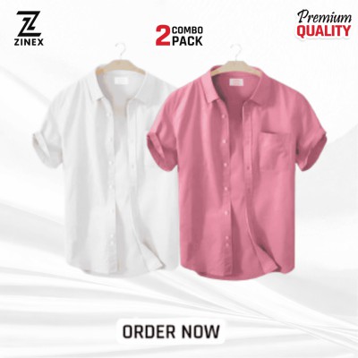 2_pcs half Sleeve (white+pink)