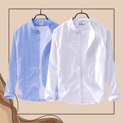 Ban Coller Long Sleeve Shirt for Men