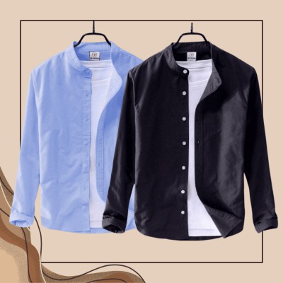 Ban Coller Long Sleeve Shirt for Men