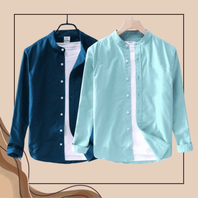 Ban Coller Long Sleeve Shirt for Men