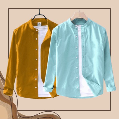 Ban Coller Long Sleeve Shirt for Men