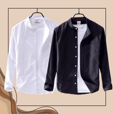 Ban Coller Long Sleeve Shirt for Men