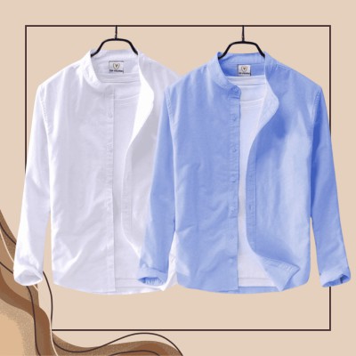 Ban Coller Long Sleeve Shirt for Men