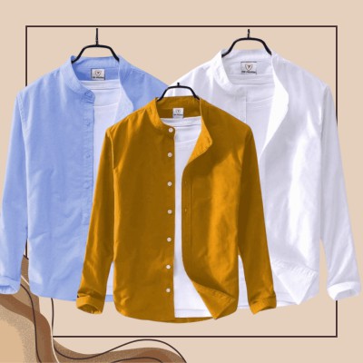 Ban Coller Long Sleeve Shirt for Men