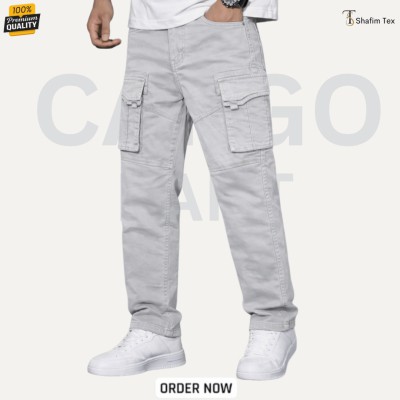 Premium Export Fabric Cargo Pant(Silver)