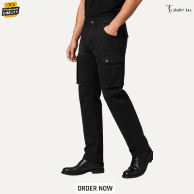 Premium Export Fabric Cargo Pant (Black)