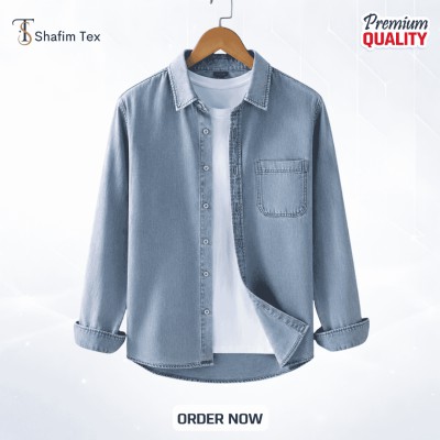Denim shirt one pocket