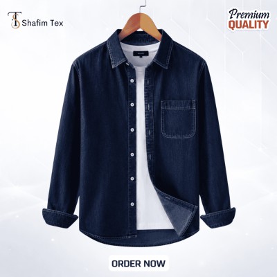 Denim shirt one pocket