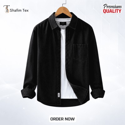 Denim shirt one pocket