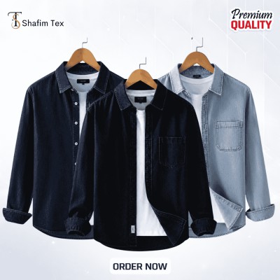Denim shirt one pocket