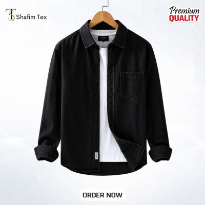 Denim shirt one pocket