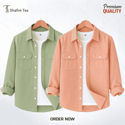 Double Pocket Shirt (Lemon+Pink)