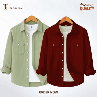 Double Pocket Shirt (Lemon+Merun)