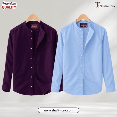 Ban Coller Long Sleeve Shirt for Men (zam+sky)