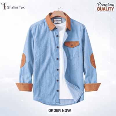 1 pc Denim full single pocket contrast (light blue)