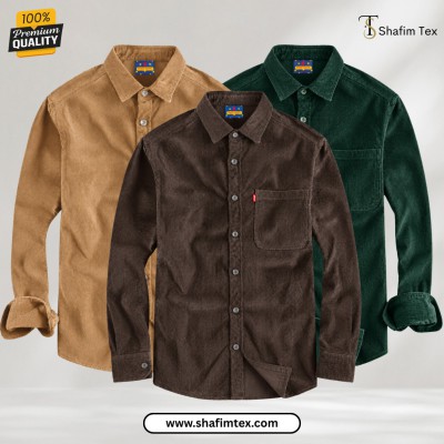 3 Pcs cord fabric one Pocket (cream+brown+green)