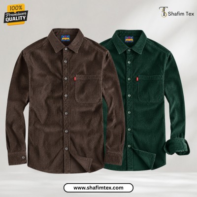 2 Pcs cord fabric one Pocket (brown+green)
