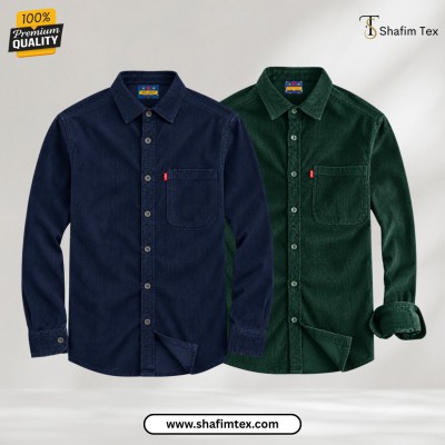 2 Pcs cord fabric one Pocket (Nevy blue+green)