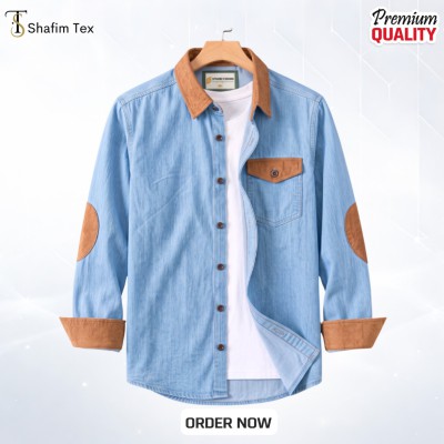1 pc Denim full single pocket contrast (light blue)